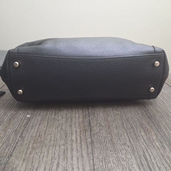 Coach Edie Leather Shoulder Bag - Black - Picture 5 of 7